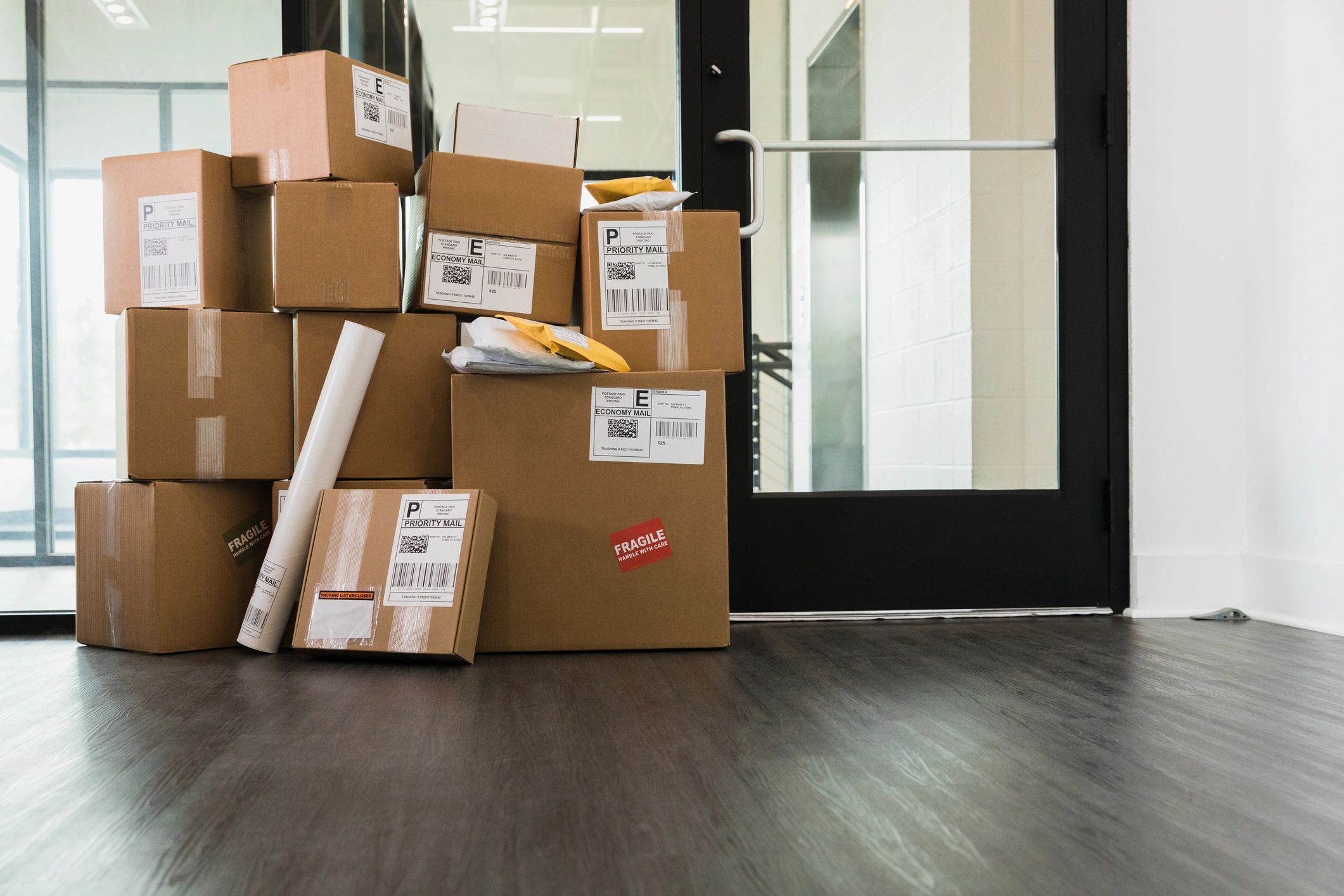 Stack of packages ready to ship